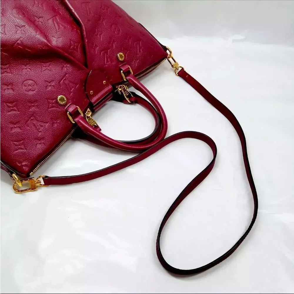 Auth Louis Vuitton LV Shoulder Bag M50638  MAZARINE PM Red Monogram Empreinte